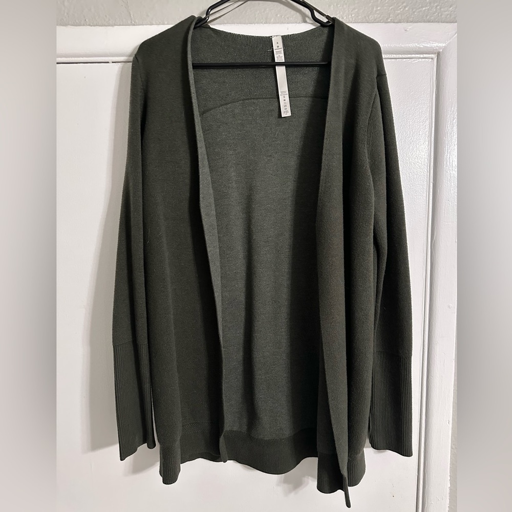LuluLemon Green Cardigan MINT condition